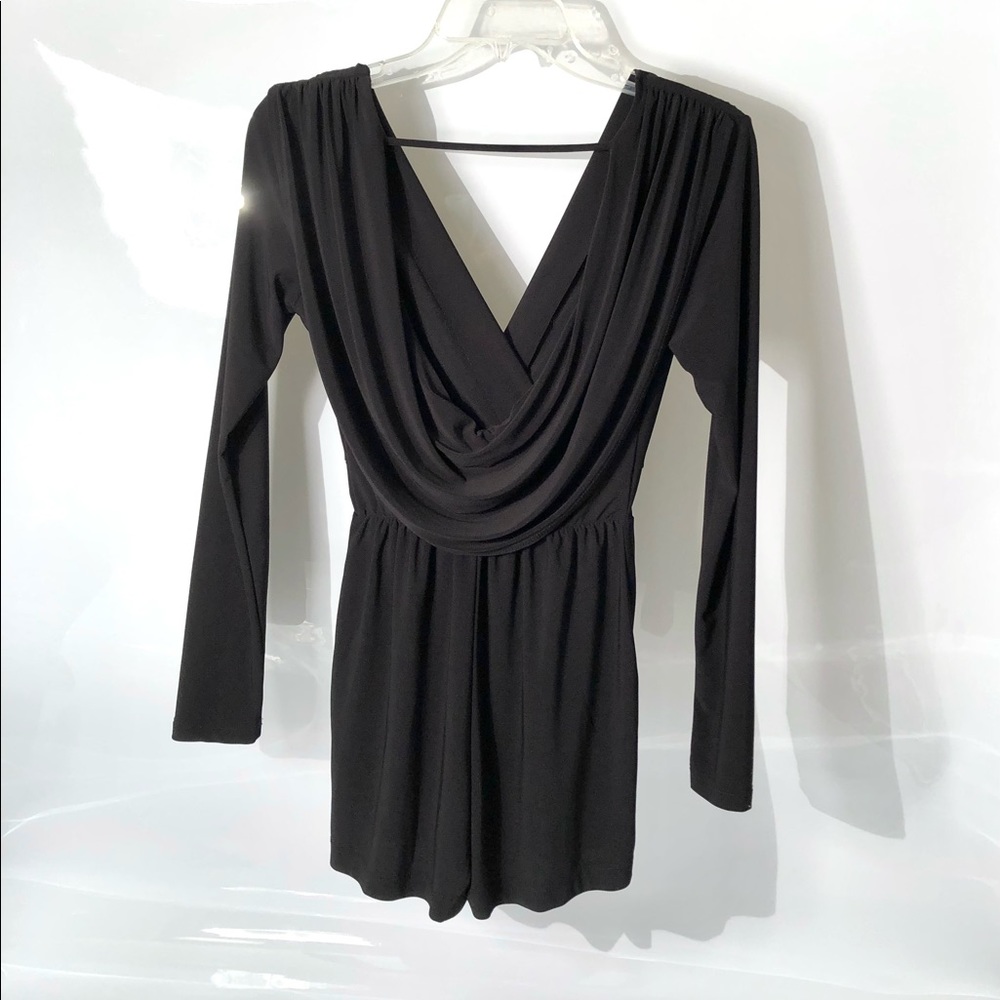 Stiletto Low Drape Back Romper Size Small
